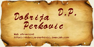 Dobrija Perković vizit kartica